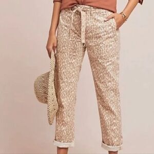 Anthropologie The Wanderer Animal Print Cargo Trouser Pants Size 25